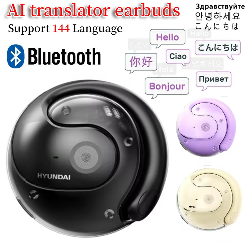 144 Languages Wireless AI Translator Earbuds